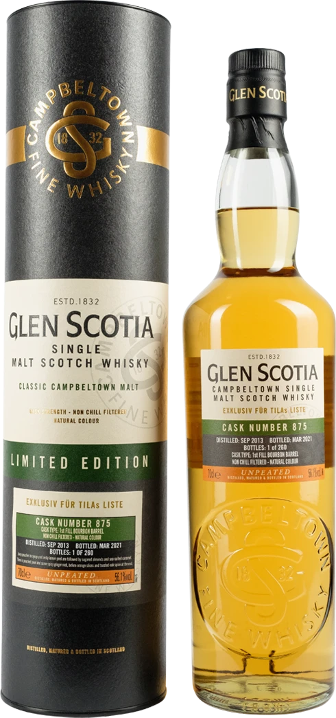 Glen Scotia BSC Single Cask Malt Whisky Cask no. 875 56.1% 0.70 l Glen Scotia BSC Single Cask Malt Whisky Cask no. 875 56.1% 0.70 l