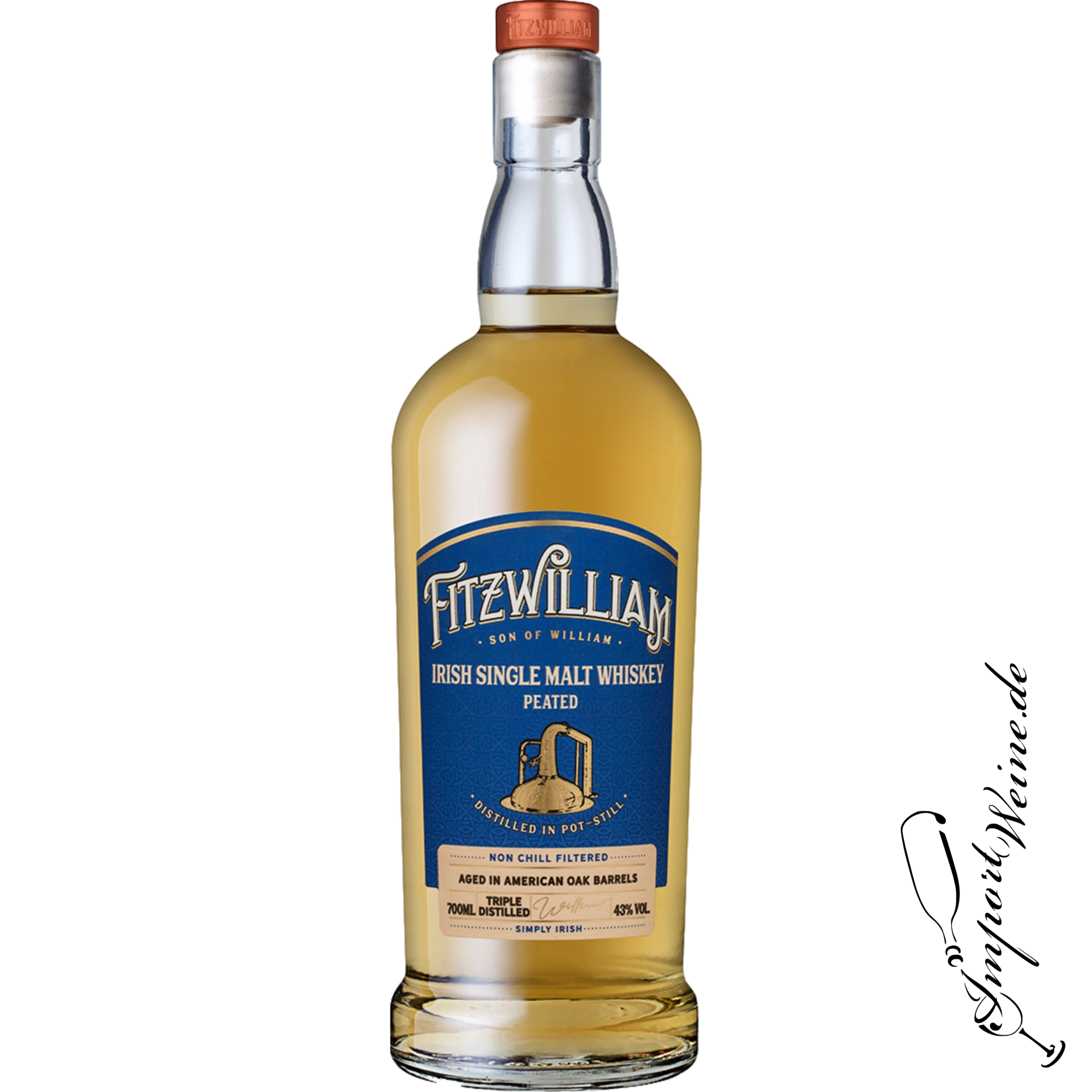 FITZWILLIAM Irish Single Malt Whiskey Peated 43% 0.70l
