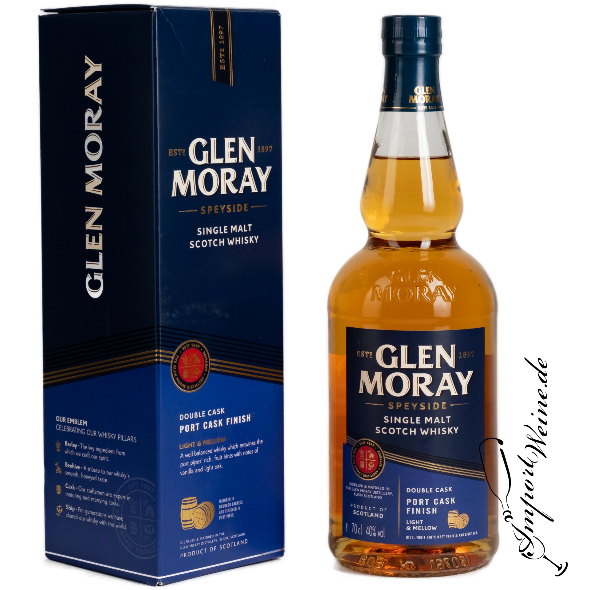 Glen Moray Classic Port Cask Malt Scotch Whisky 40% 0.7l