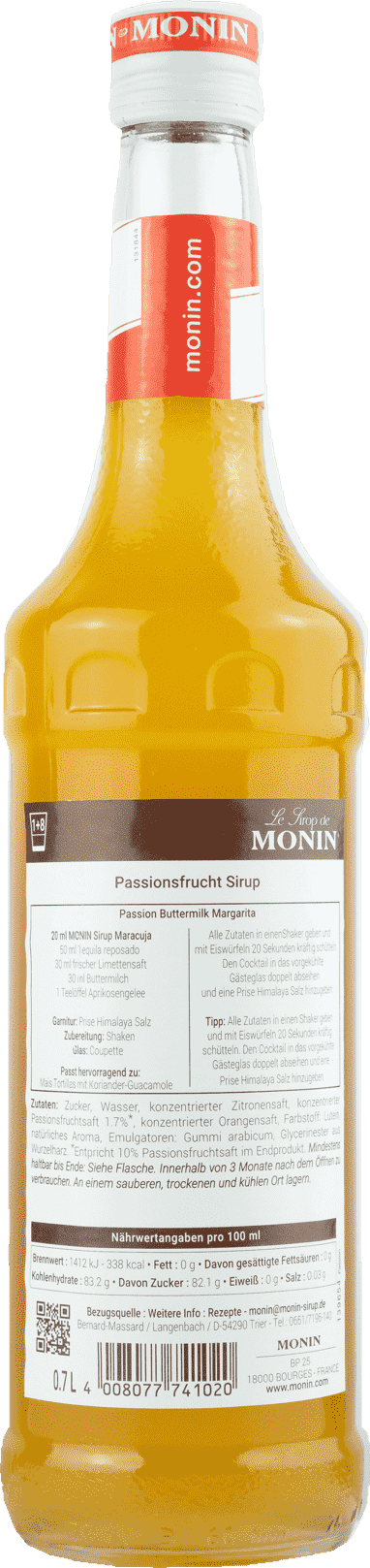 Monin Sirup Maracuja 0.7l Passionsfrucht