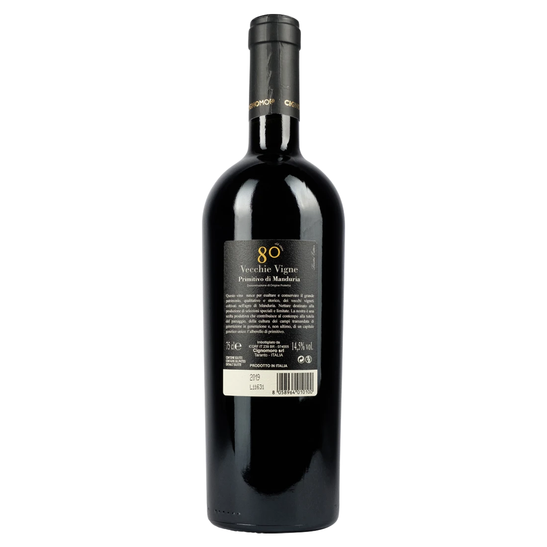 CignoMoro Vecchie Vigne 80 Primitivo di Manduria DOC 2021