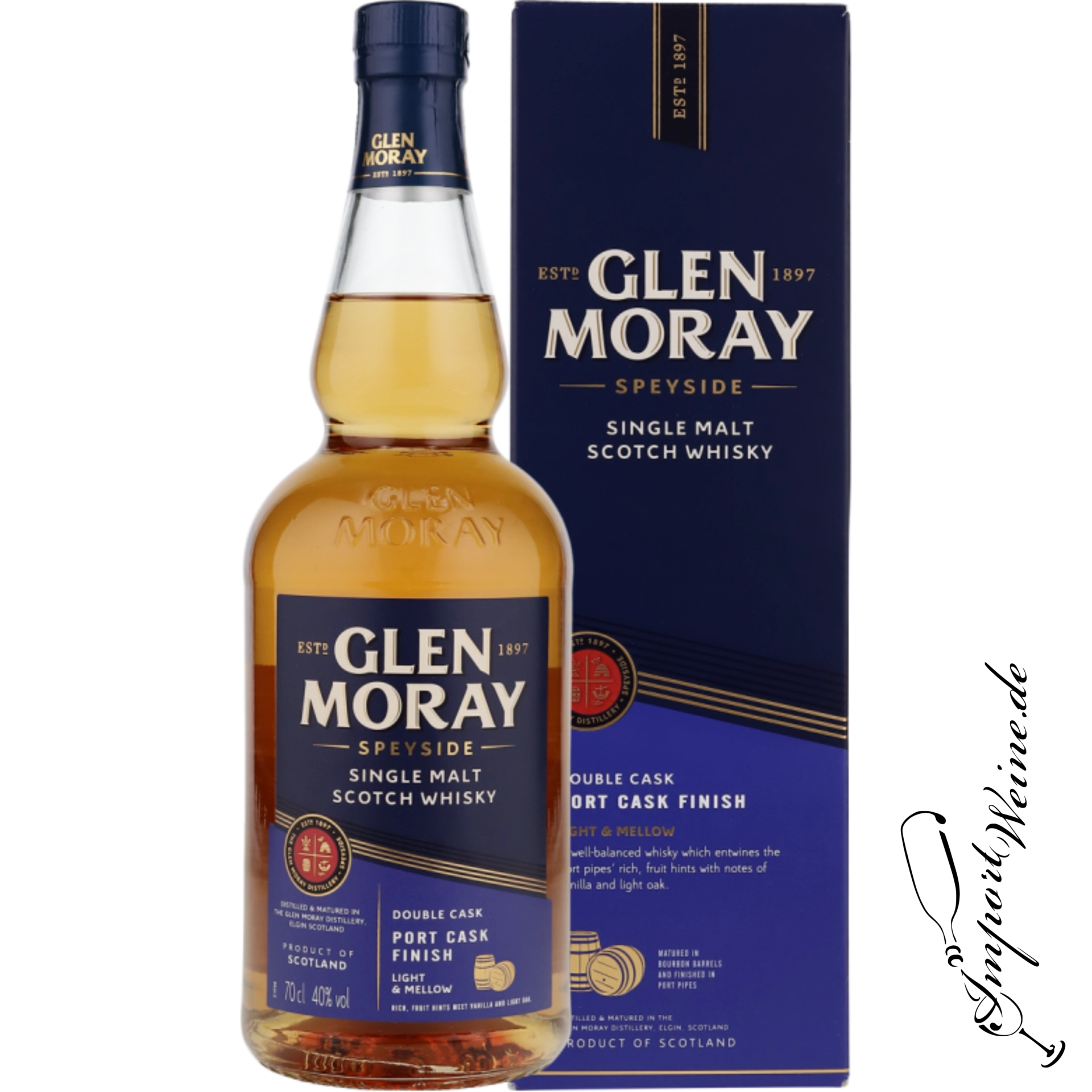 Glen Moray Classic Port Cask Malt Scotch Whisky 40% 0.7l