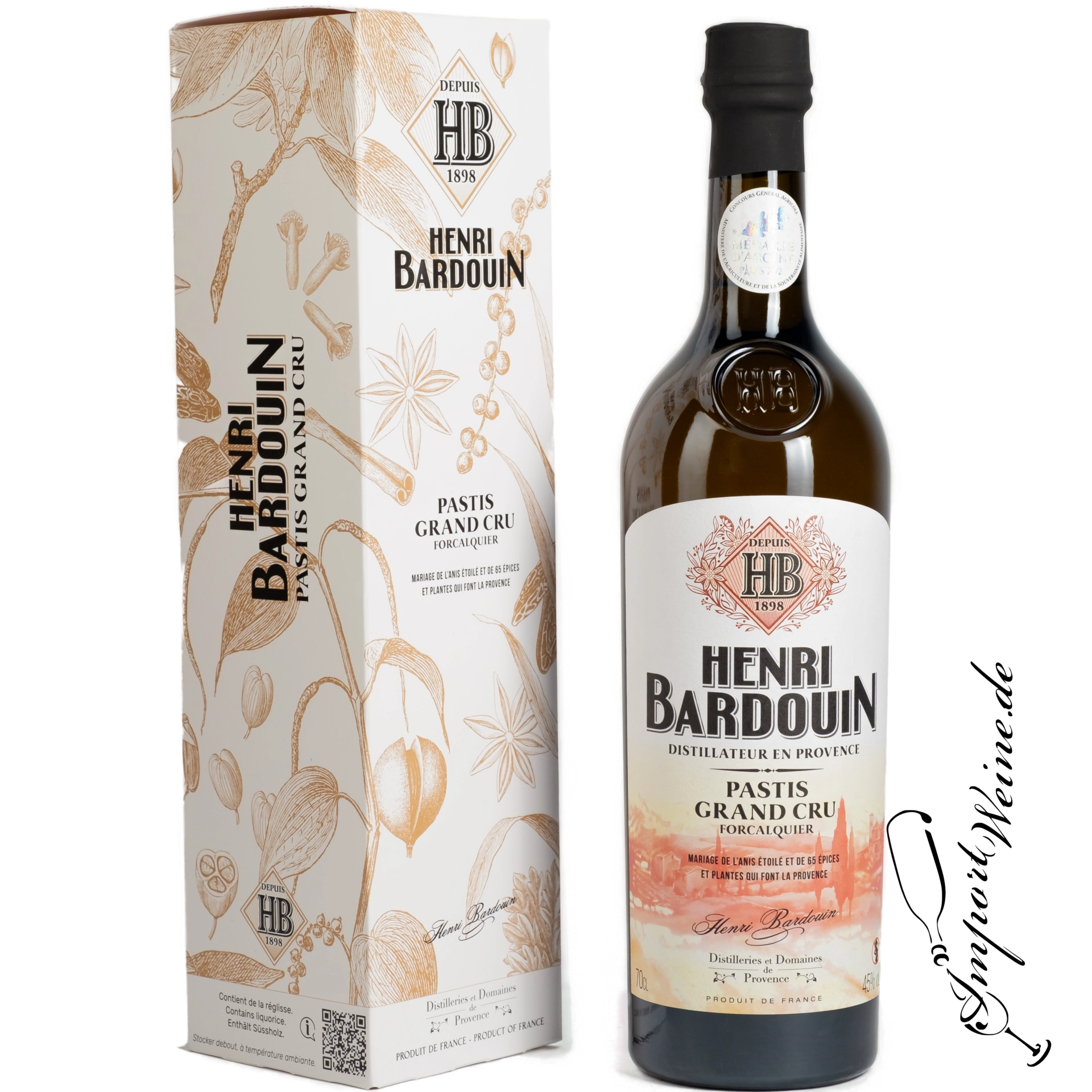 Henri Bardouin Grand Cru Pastis 45% 0.7l