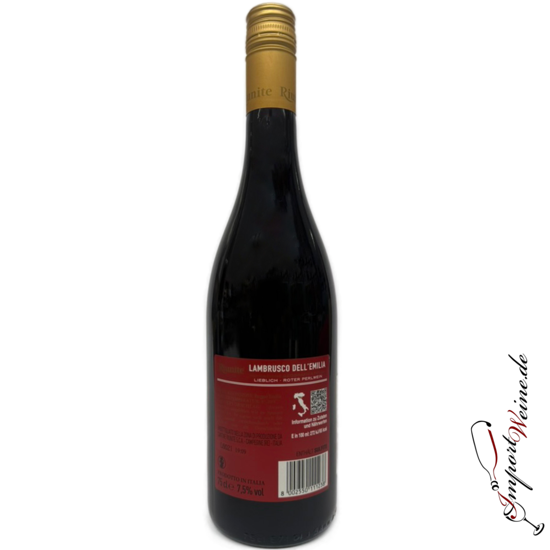 Riunite Lambrusco dell'Emilia Frizzante Rosso IGT lieblich