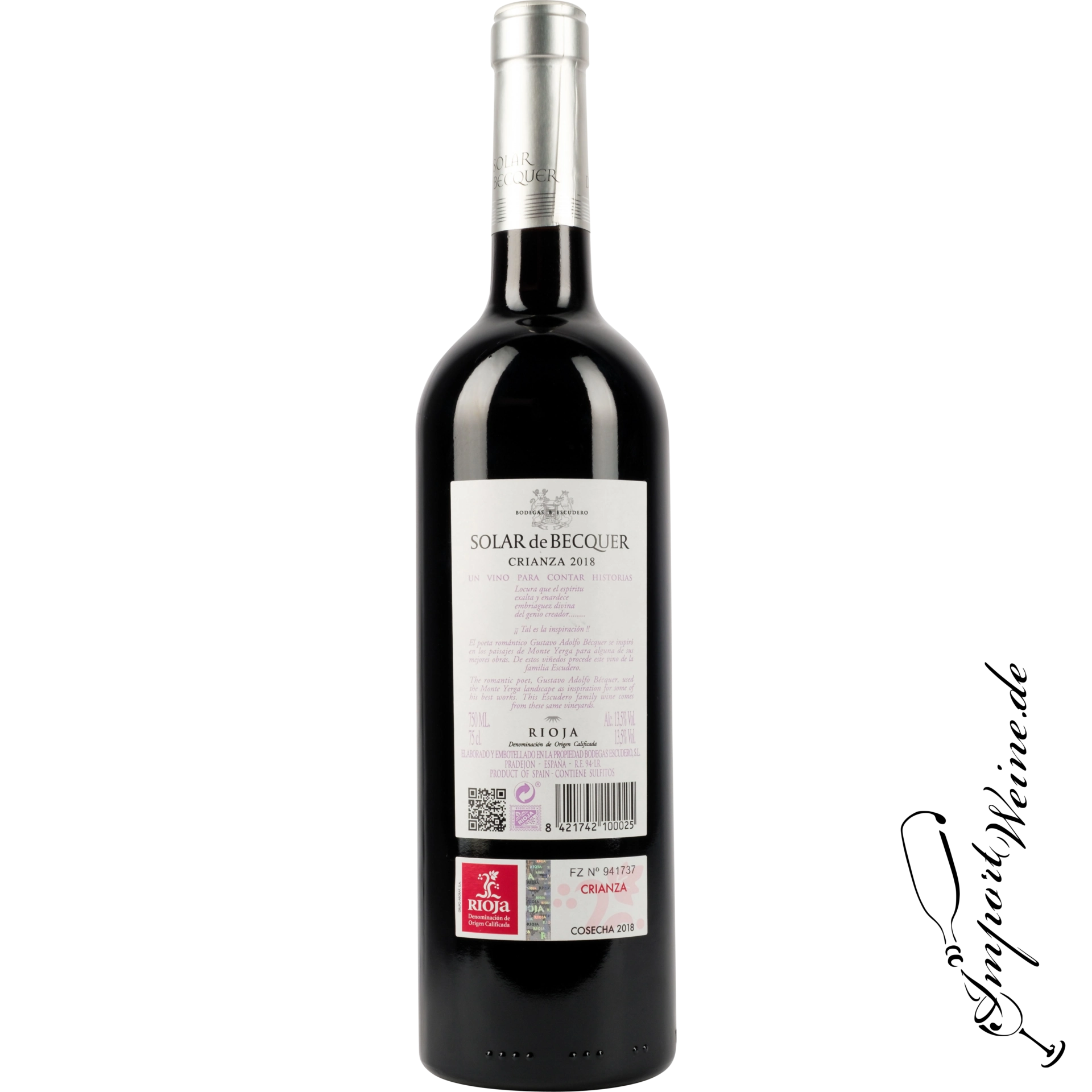 Bodegas Escudero Solar de Becquer Crianza 2018