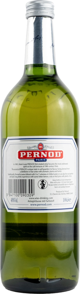 Pernod Aniseed Anislikör 40% 1L