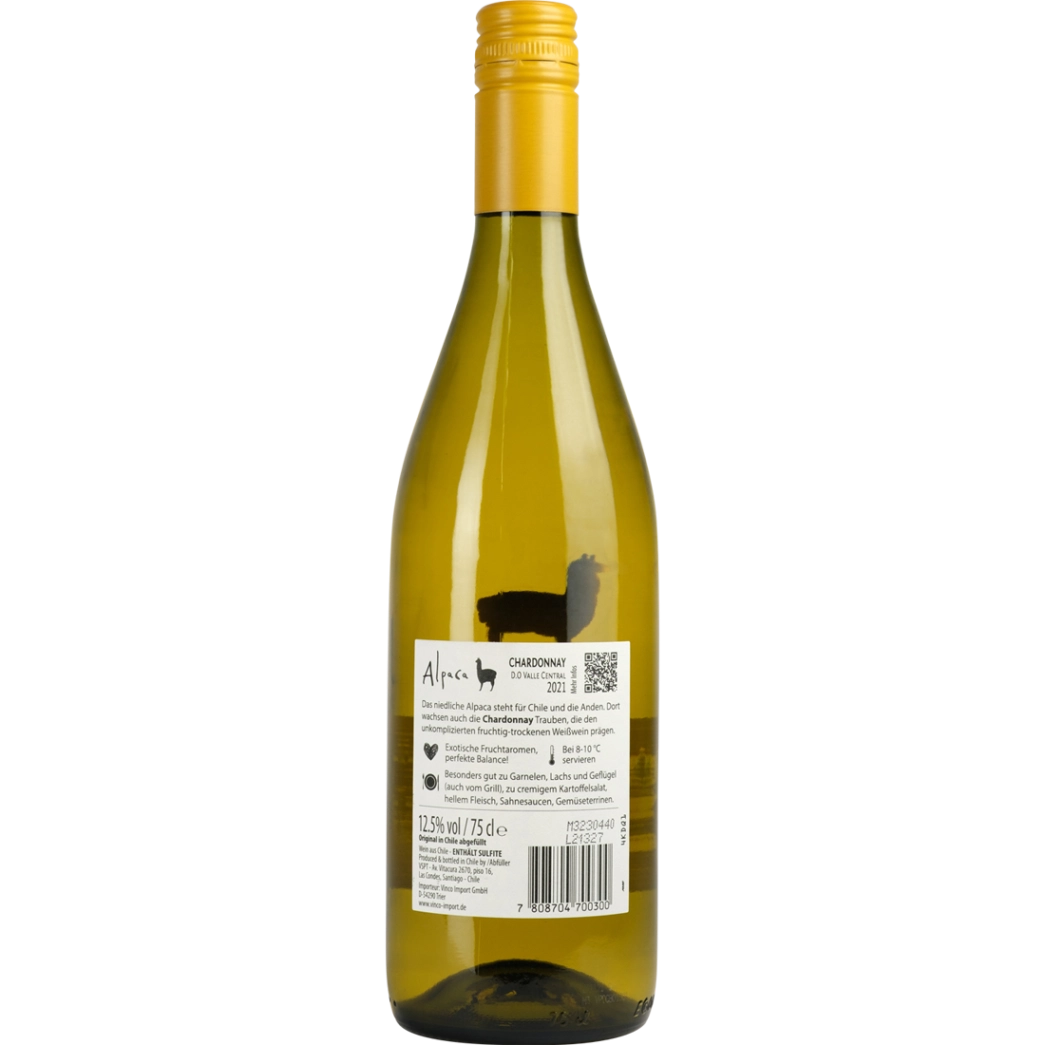 Alpaca Chardonnay Central Valley Chile trocken 2021