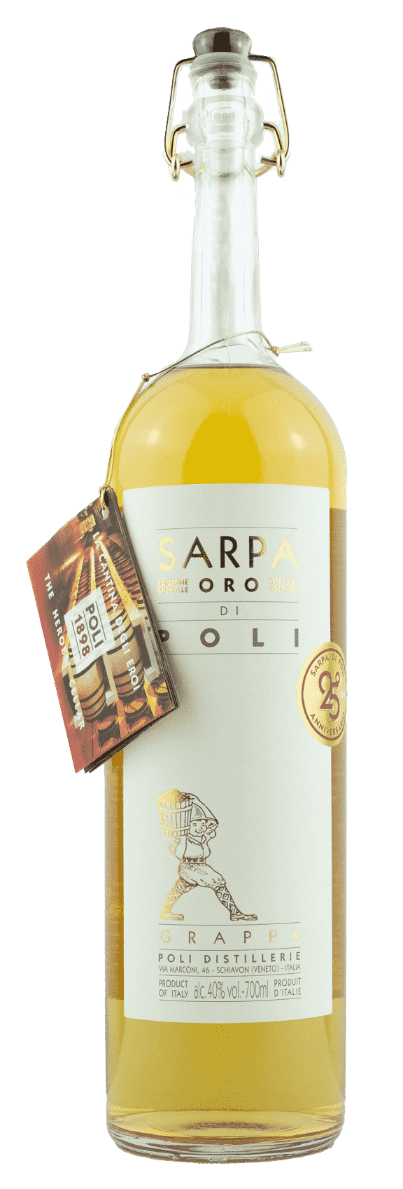 Grappa Sarpa ORO di Poli 40%