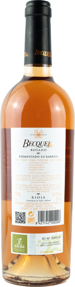 Bodegas Escudero Becquer Rioja Rosado DOC 2017