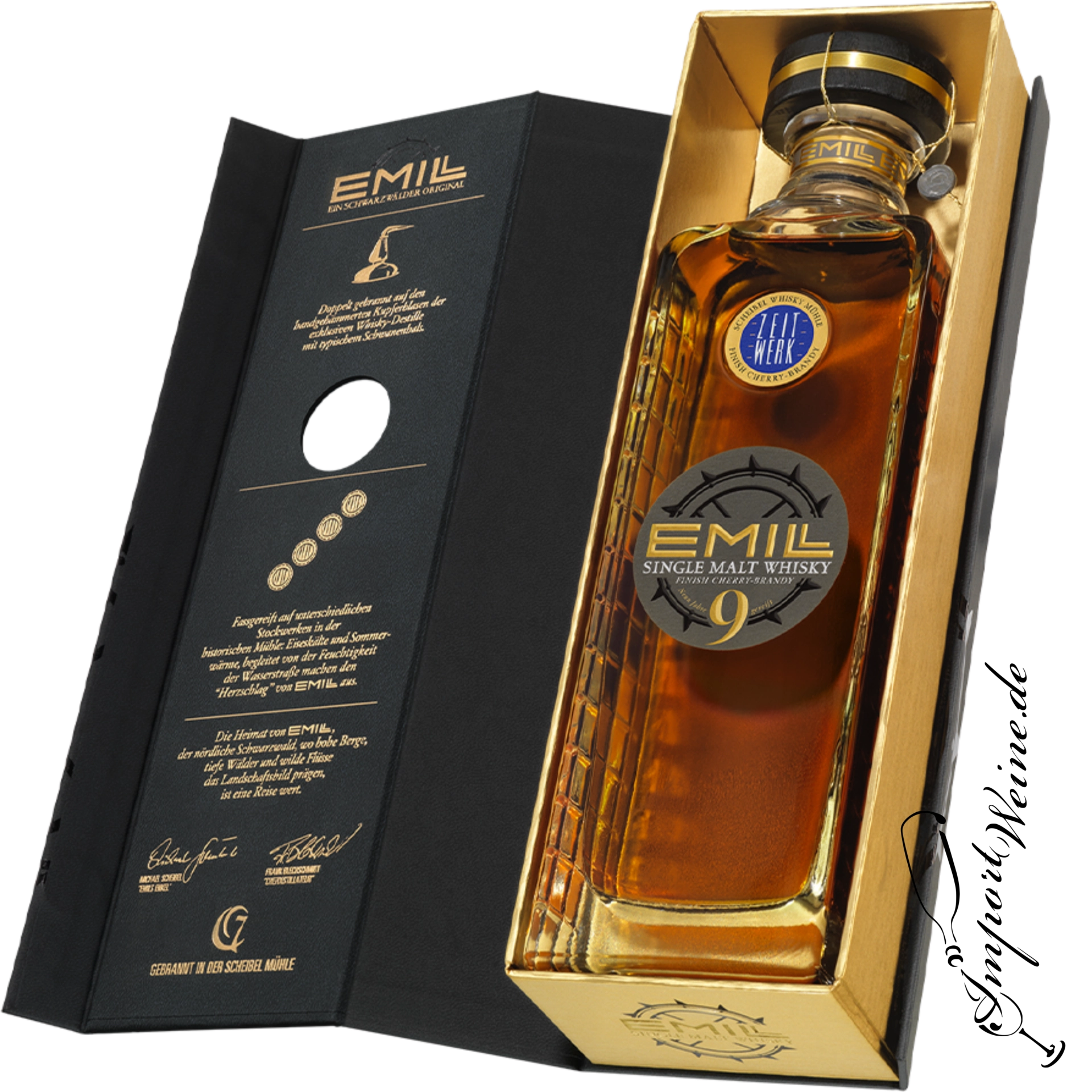 Brennerei Scheibel EMILL Zeitwerk - 9 Jahre - Finish Cherry-Brandy 49,1% 0.7l