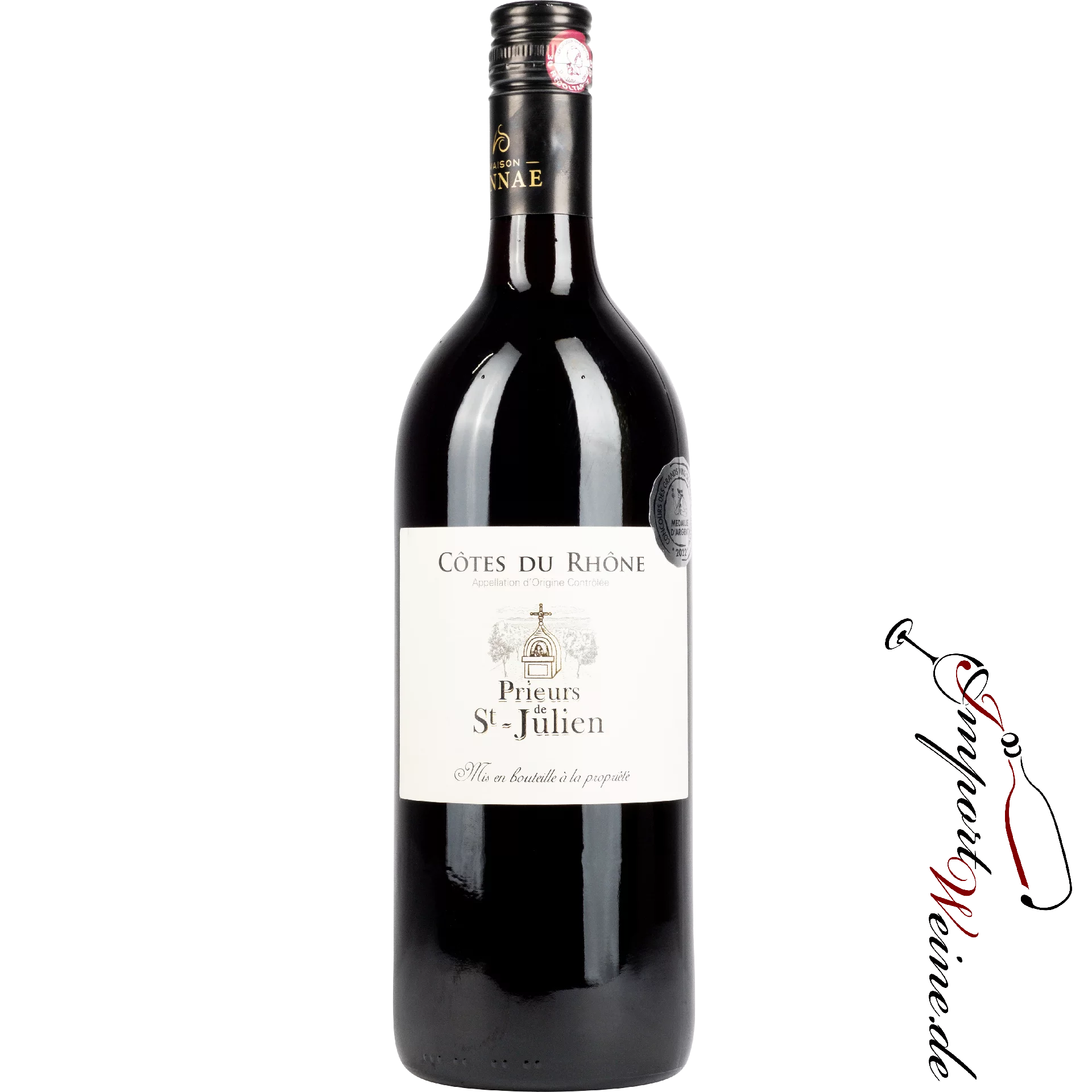 Côtes du Rhône Rouge AOC Prieurs de St-Julien 1 Liter