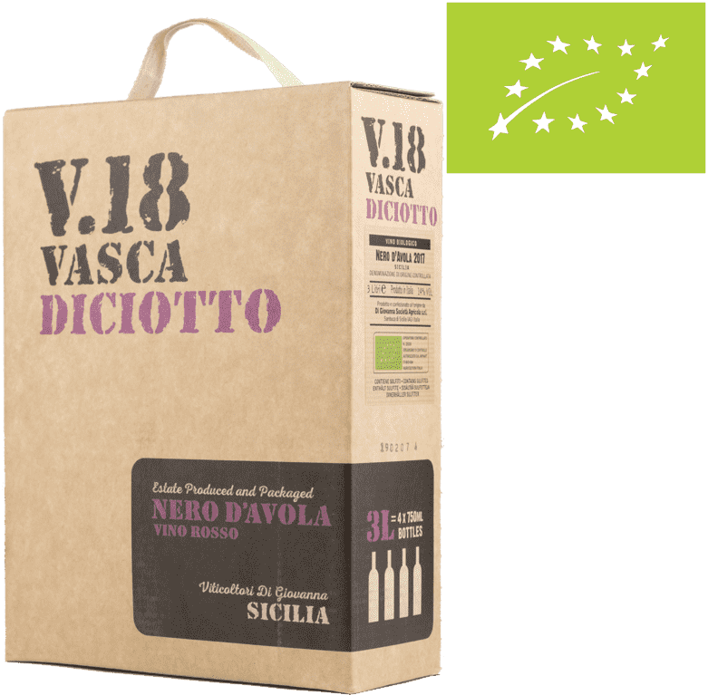 Di Giovanna BIB V.18 NERO D'AVOLA DOC Sicilia 2018 BIO 3 Liter