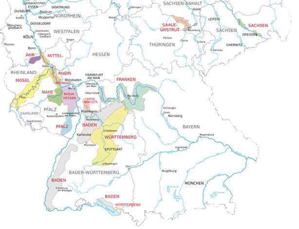 Unsere deutschen Anbaugebiete