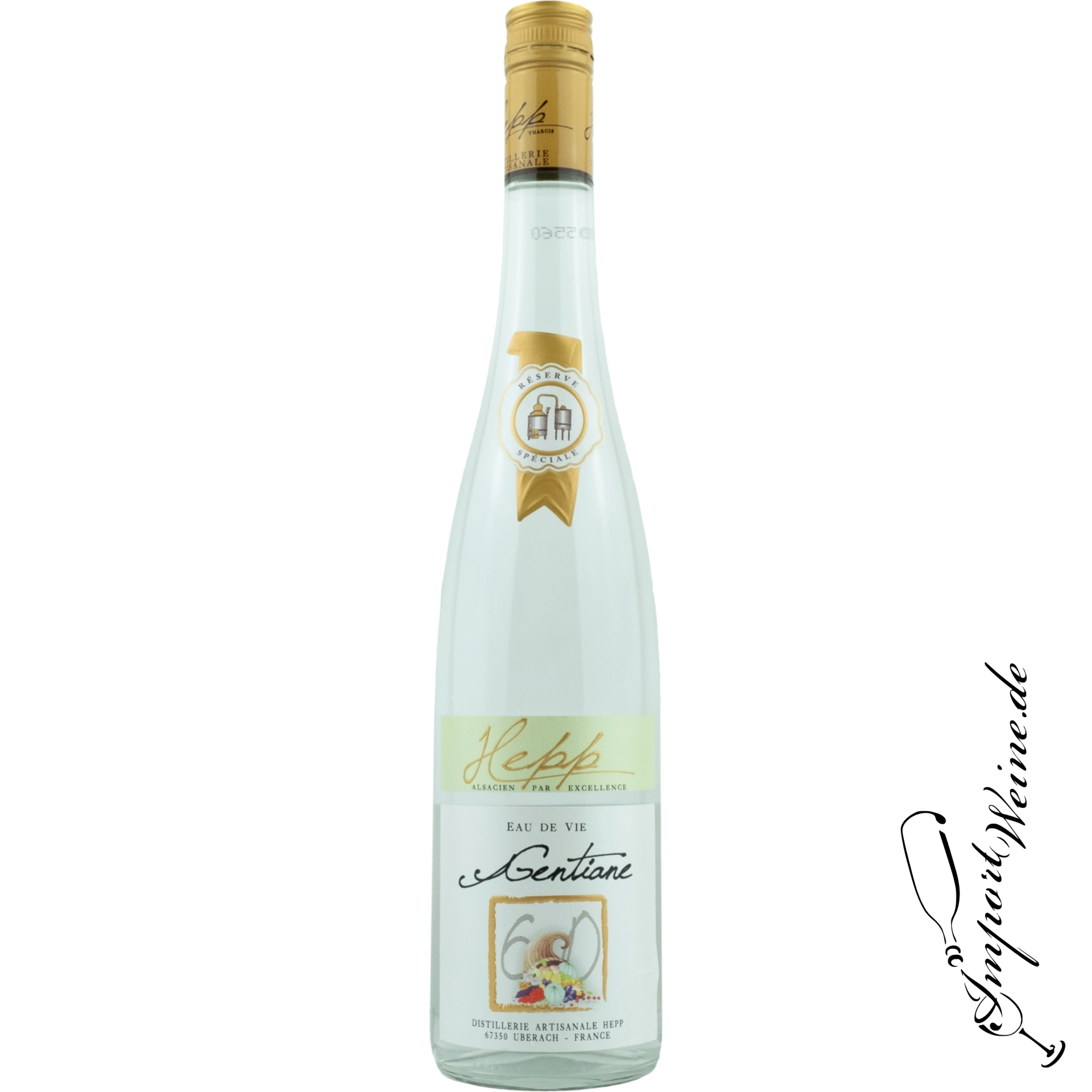 Distillerie Hepp EAU DE VIE Gentiane Nr. 60 Enzian