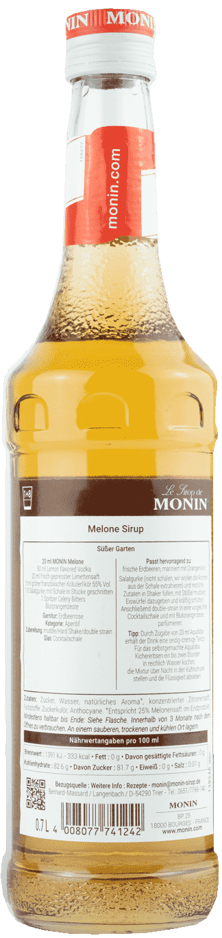 Monin Sirup Melone 0,7l Monin Sirup Melone 0,7l