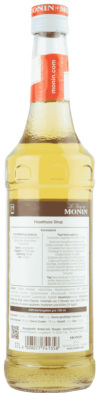 Monin Sirup Haselnuss 0.7l Monin Sirup Haselnuss 0.7l