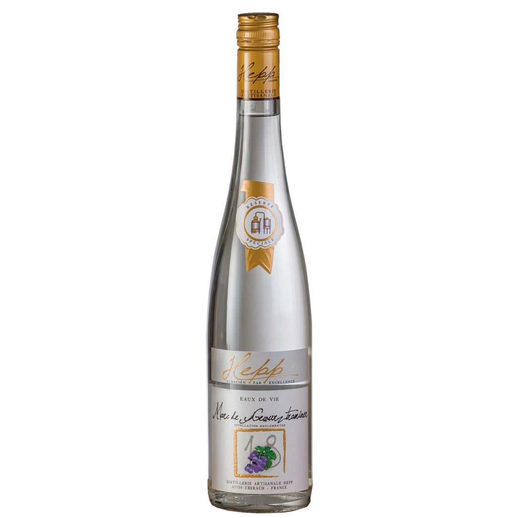 Distillerie Hepp EAUX DE VIE Marc d´Alsace de Gewurztraminer Nr. 18 Gewürztraminer Distillerie Hepp EAUX DE VIE Marc d´Alsace de Gewurztraminer Nr. 18 Gewürztraminer