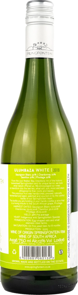 Springfontein Ulumbaza White 2018